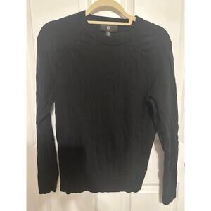 Banana Republic Men's L/S Black Merino Wool Crewneck Sweater Small